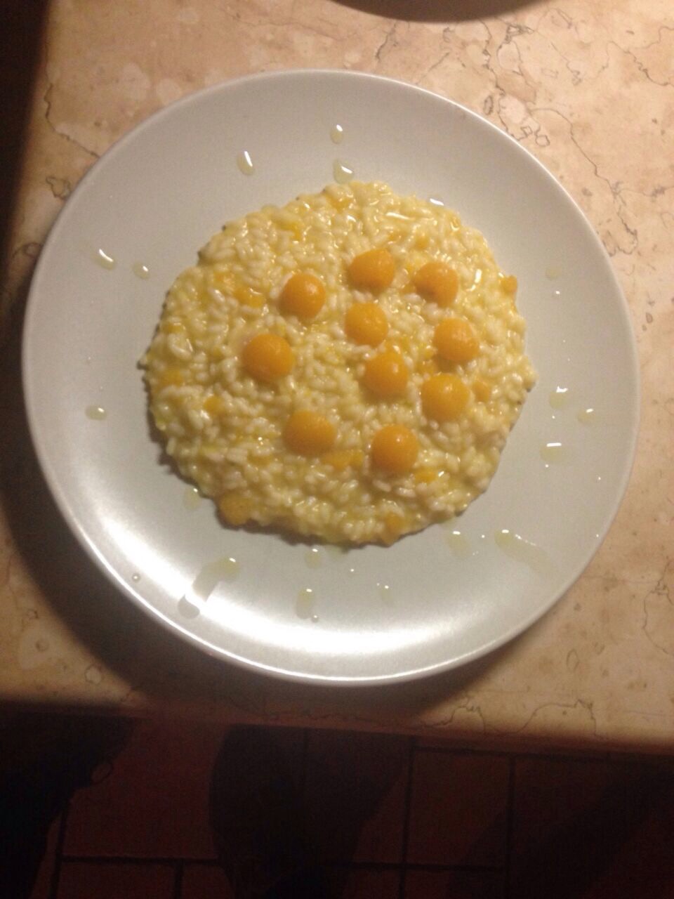 Risotto alla crema di zucca……….bello da vedere, buono da magiare ….