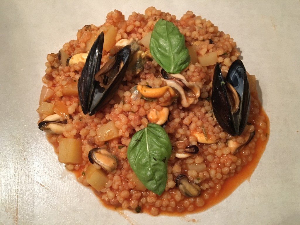 Fregola patate cozze e pomodoro….. piacevole&nbsp;scoperta…